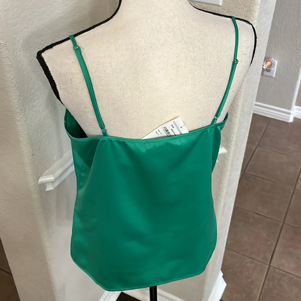 NWT J. Crew silky green (bright patina) cami top Size S
